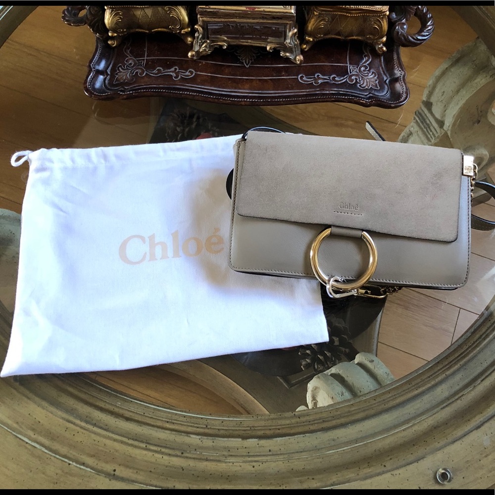 Chloé Faye Small Shoulder Bag - Motty Grey